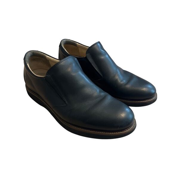 Samuel Hubbard Men’s 10 M Frequent Traveler Slip-On Black Leather Dress Shoe - Picture 1 of 7